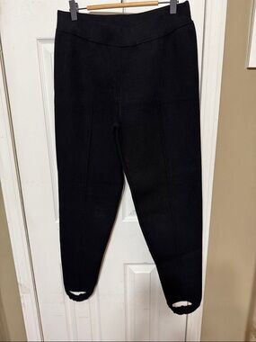 J. Crew Black Ponte Sweater Stirrup Pants Large